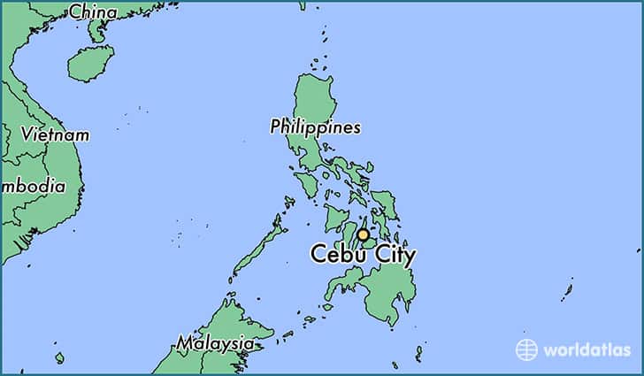 Cebu in the Philippines Map
