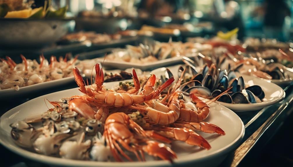 delicious seafood at buffets