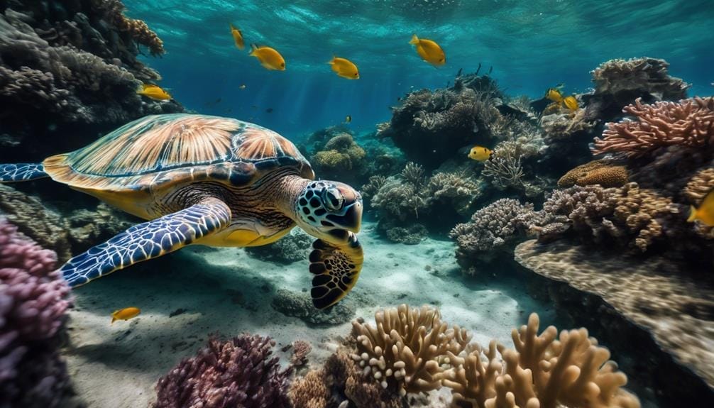 underwater world teeming with life